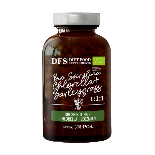 BIO Спирулина + хлорела + ечемична трева, 375 таблетки