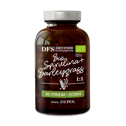 BIO Спирулина + ечемична трева, 375 таблетки