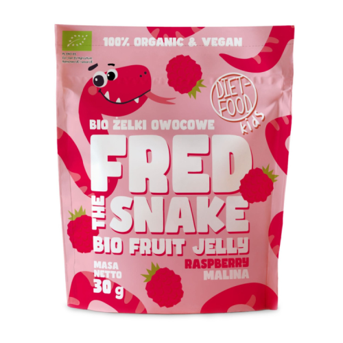BIO Плодови желирани бонбони – малина, 30 г