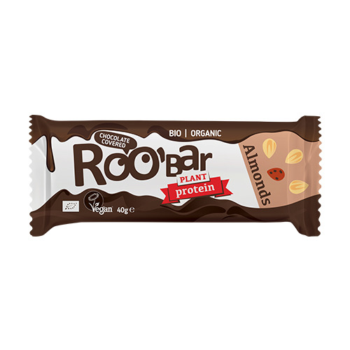 BIO Roobar протеинов бар – бадеми & шоколад, 40 г