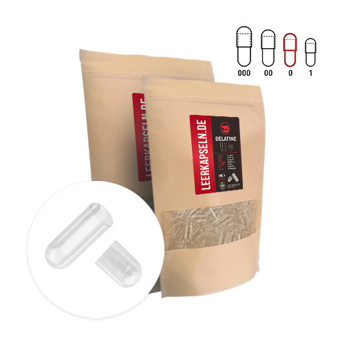 Празни капсули 0 - отворени, 1000 броя