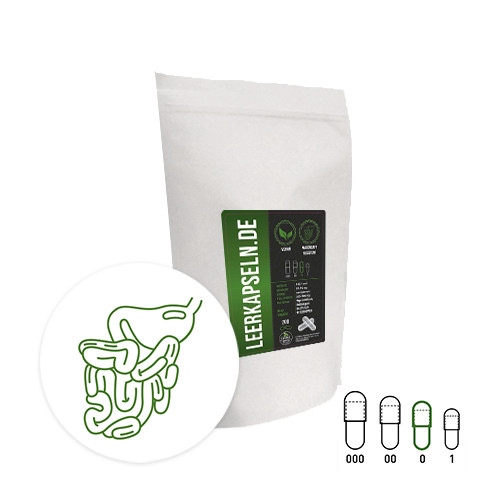 Празни капсули 0 - устойчиви, веган, 200 броя