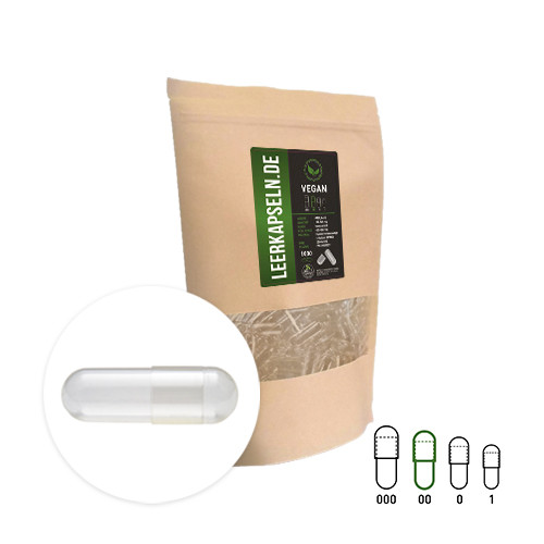 Празни капсули 00 - веган, 1000 броя