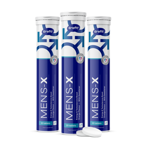 3x Mens-X - ефервесцентни таблетки за мъже, общо 60 ефервесцентни таблетки