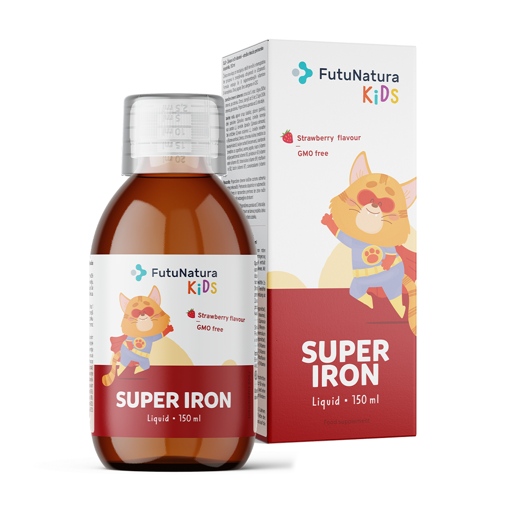 Super Iron: Желязо + В витамини – Детска течна хранителна добавка