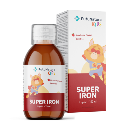 Super Iron: Желязо + В витамини – Детска течна хранителна добавка, 150 мл