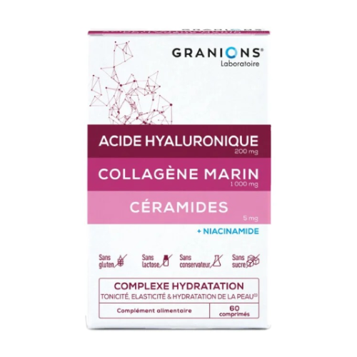 Хиалуронова киселина + колаген + церамиди, 60 таблетки