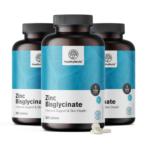 3x Цинк бисглицинат 15 мг, общо 1095 таблетки