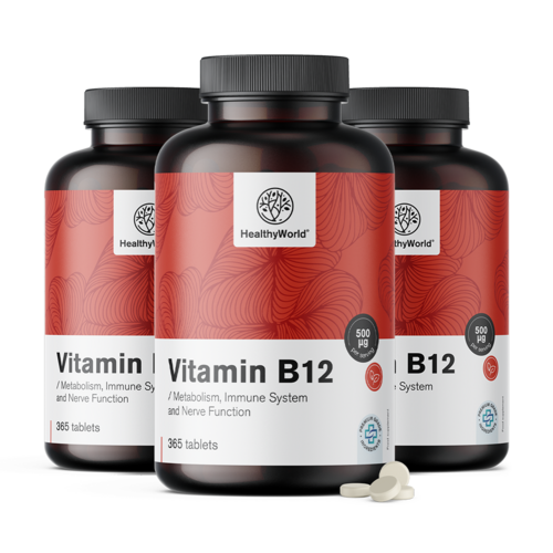 3x Витамин B12 500 µg, общо 1095 таблетки