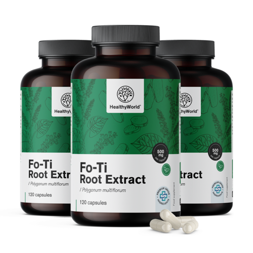 3x Fo-Ti (He Shou Wu) 500 мг, общо 360 капсули