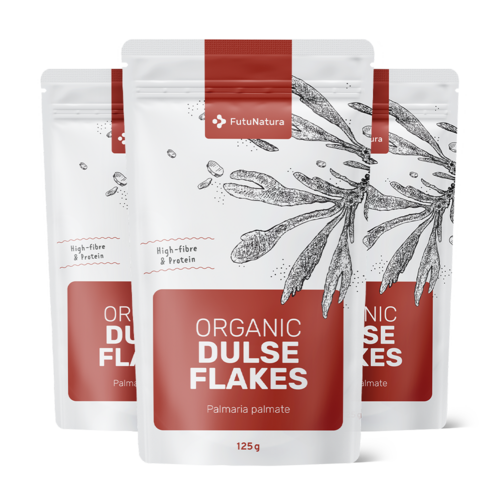 3x BIO Дулсе на люспи - 100% листа от водорасли Дулсе, общо 375 г