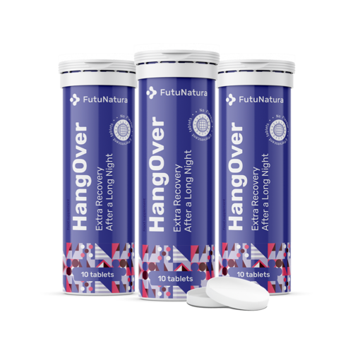 3x HangOver - ефервесцентни таблетки, общо 30 ефервесцентни таблетки