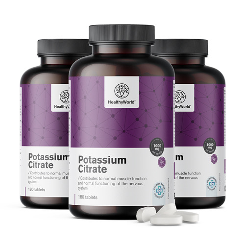 3x Калиев цитрат 1000 мг, общо 540 таблетки