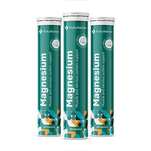 3x Магнезий - ефервесцентни таблетки, общо 60 ефервесцентни таблетки