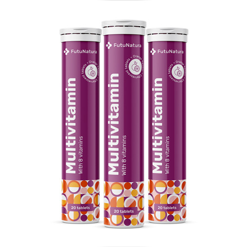 3x Мултивитамини - ефервесцентни таблетки, общо 60 ефервесцентни таблетки