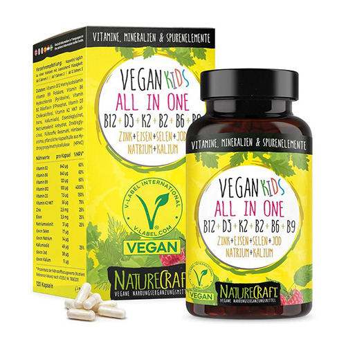 Вегански витамини и минерали за деца, 120 капсули