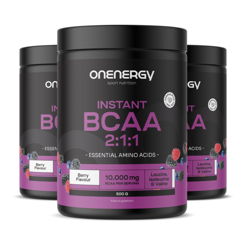 3x BCAA 2:1:1 – горски плодове, общо 1500 г