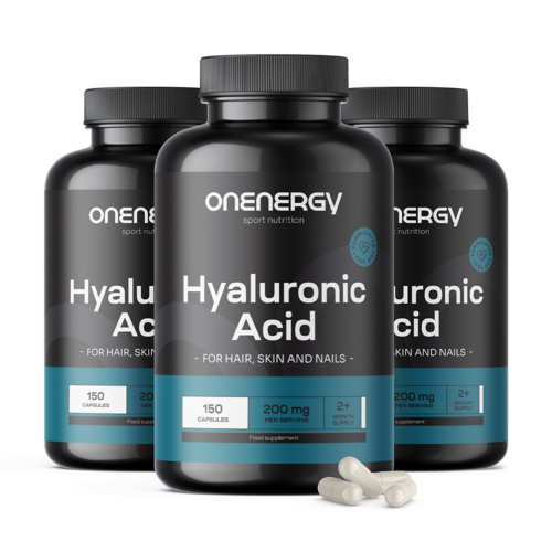 3x Хиалуронова киселина 200 мг, общо 450 капсули