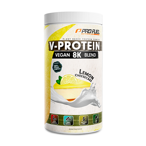 V-Protein 8K вегански протеин - лимонов чийзкейк, 750 г