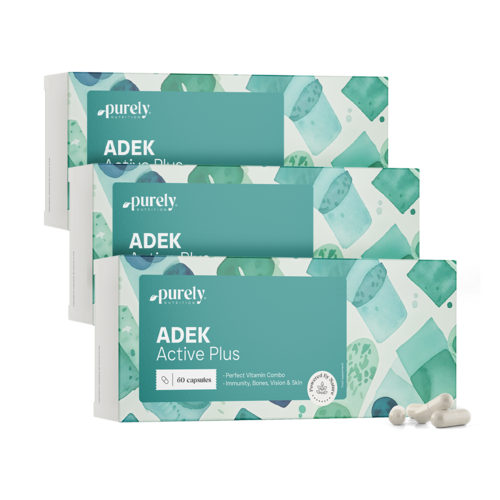 3x Витамини ADEK Active Plus, общо 180 капсули