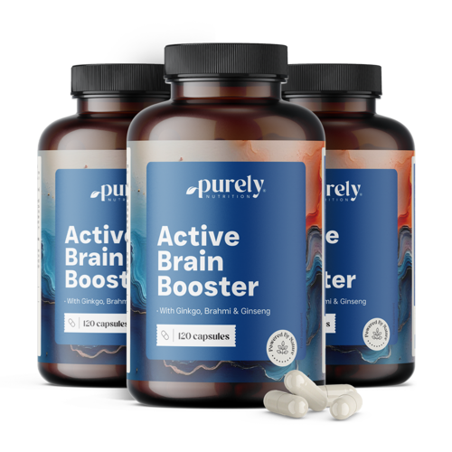 3x Active Brain Booster – подпомагане на когнитивната функция, общо 360 капсули