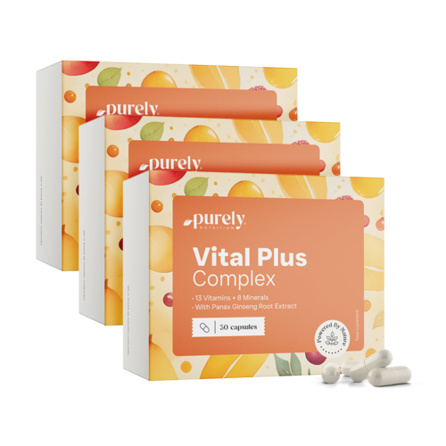 3x Vital Plus Complex – мултивитамини и минерали с женшен, общо 90 капсули
