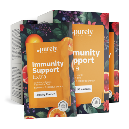 3x ImmunitySupport Extra – прах за приготвяне на напитка, общо 30 сашета