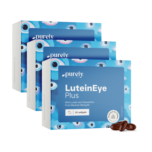 3x LuteinEye Plus – комплекс с лутеин и зеаксантин, общо 90 меки капсули