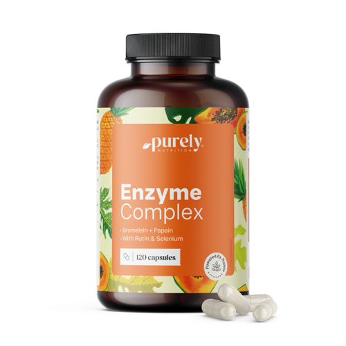 Комплекс от ензими - смес от бромелаин и папаин, 120 капсули