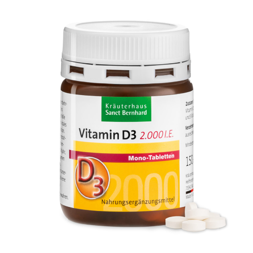 Витамин D3 2000 IU, 150 таблетки