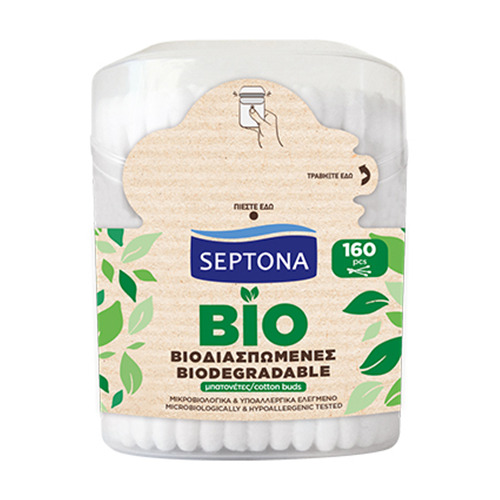 Биоразградими памучни клечки за уши, 160 клечки