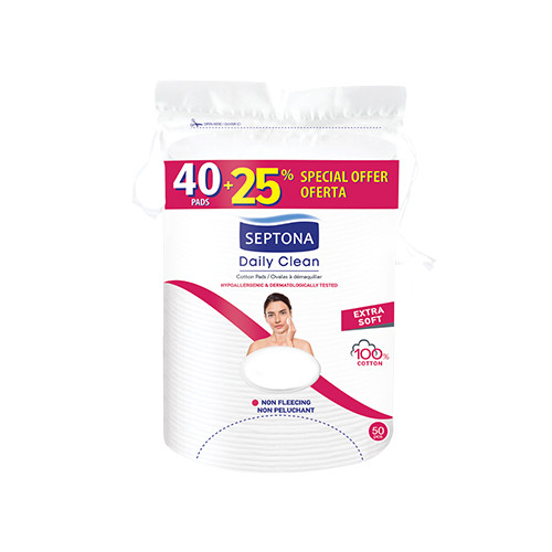 Памучни тампони Extra Soft, 40 + 10 тампона