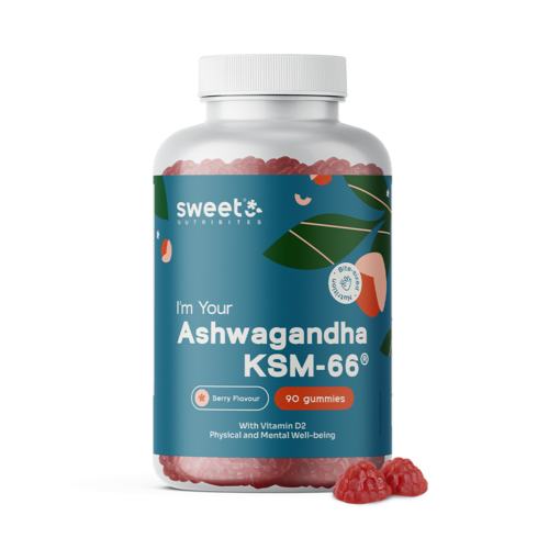 Ашваганда KSM-66 300 мг, 90 гумени бонбона