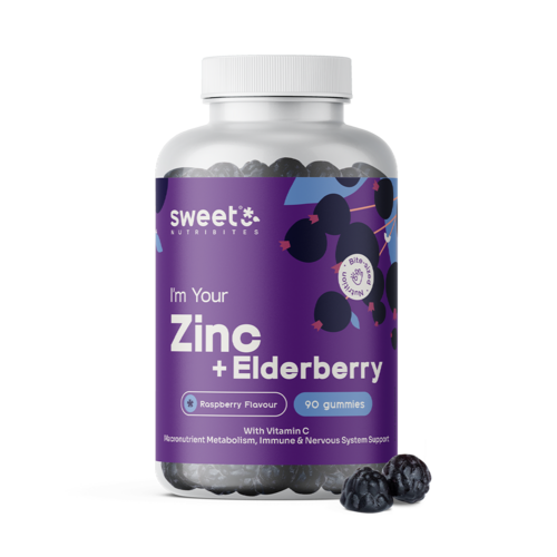 Цинк с бъз – гумени бонбони за имунната система, 90 гумени бонбони