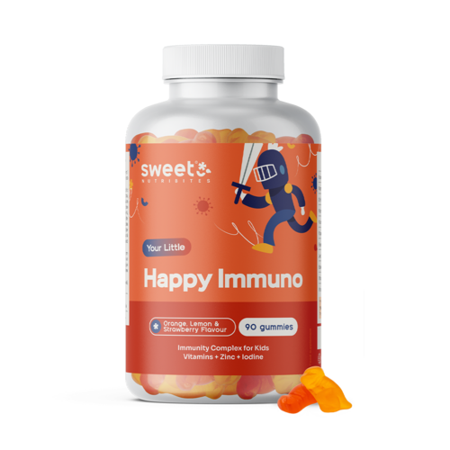 Happy Immuno – гумени бонбони за деца за имунната система, 90 гумени бонбона