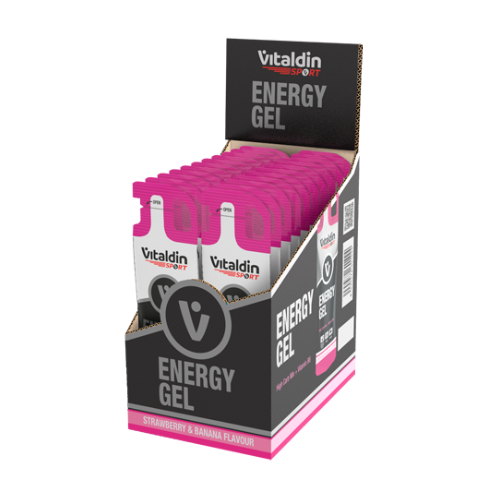 Енергиен гел без кофеин – ягода & банан, 24 x 40 г