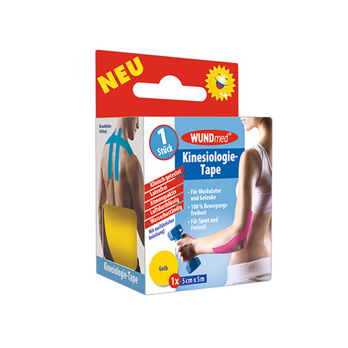 Кинезиологична лента - жълта, 5см х 5м, 1 бр.